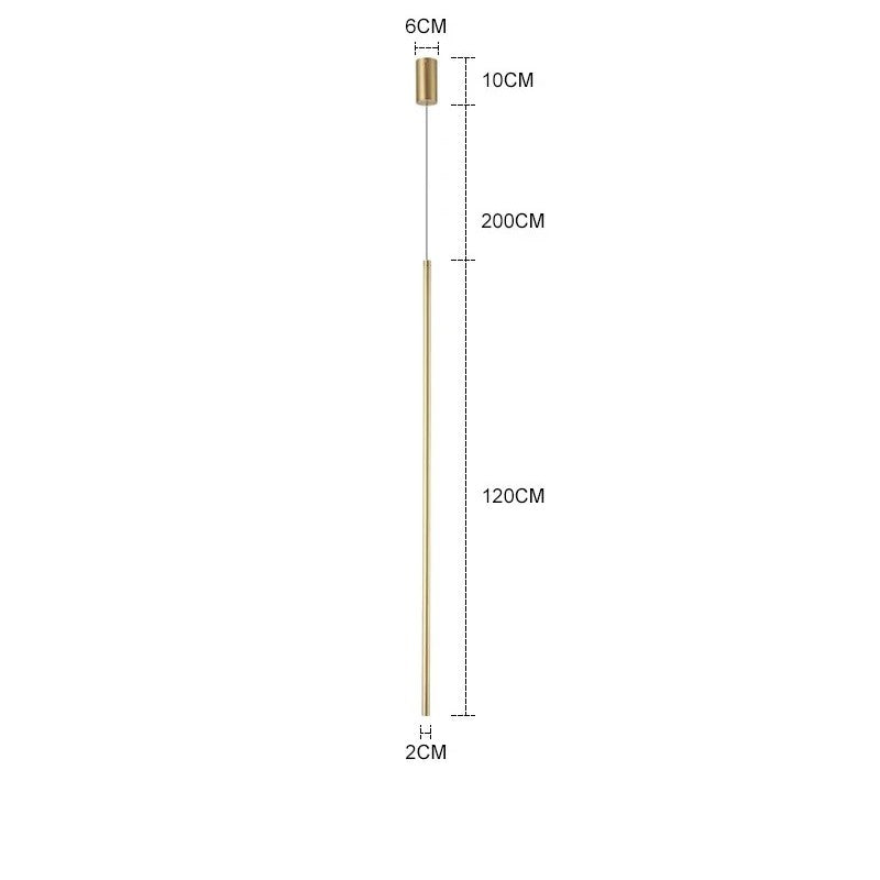 Suspension tube métal noir LED