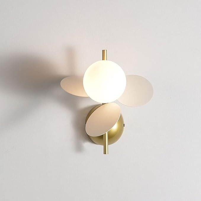 Applique murale fleurie en acier brossé