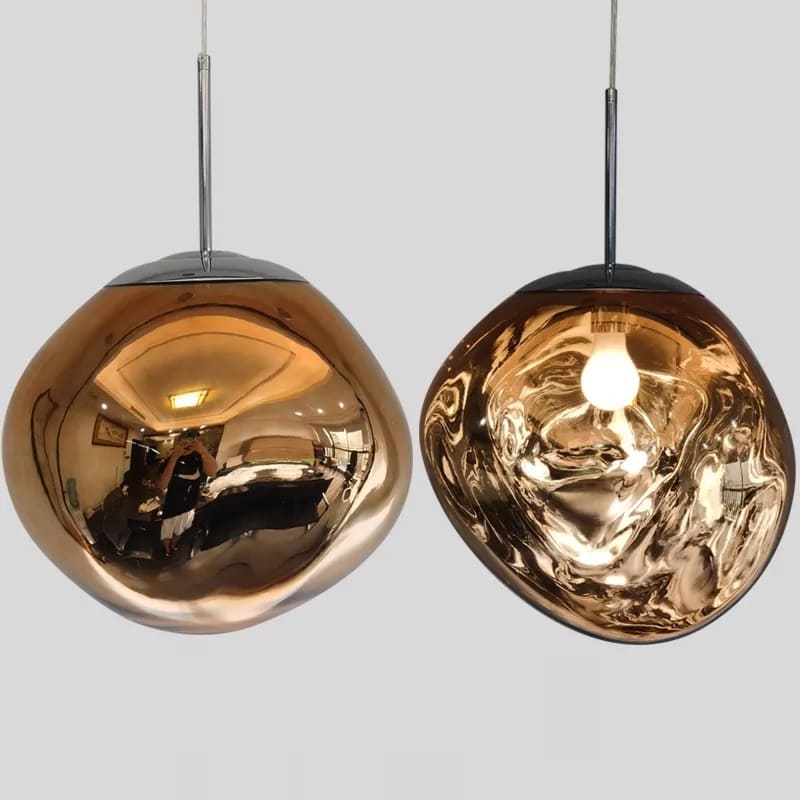 Suspension style verre soufflé | Boule de lave