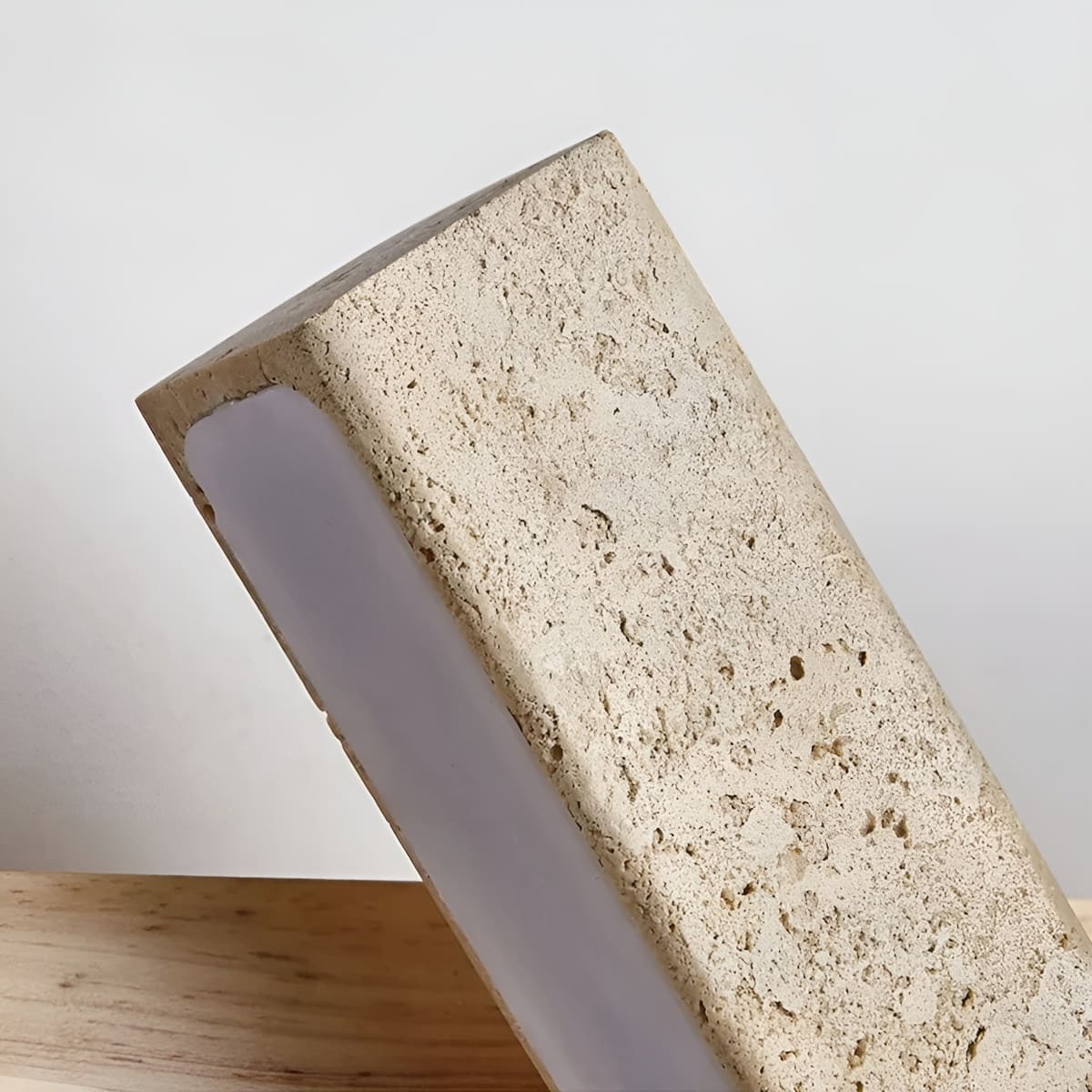 Applique murale rotative en pierre naturelle | Style wabi sabi