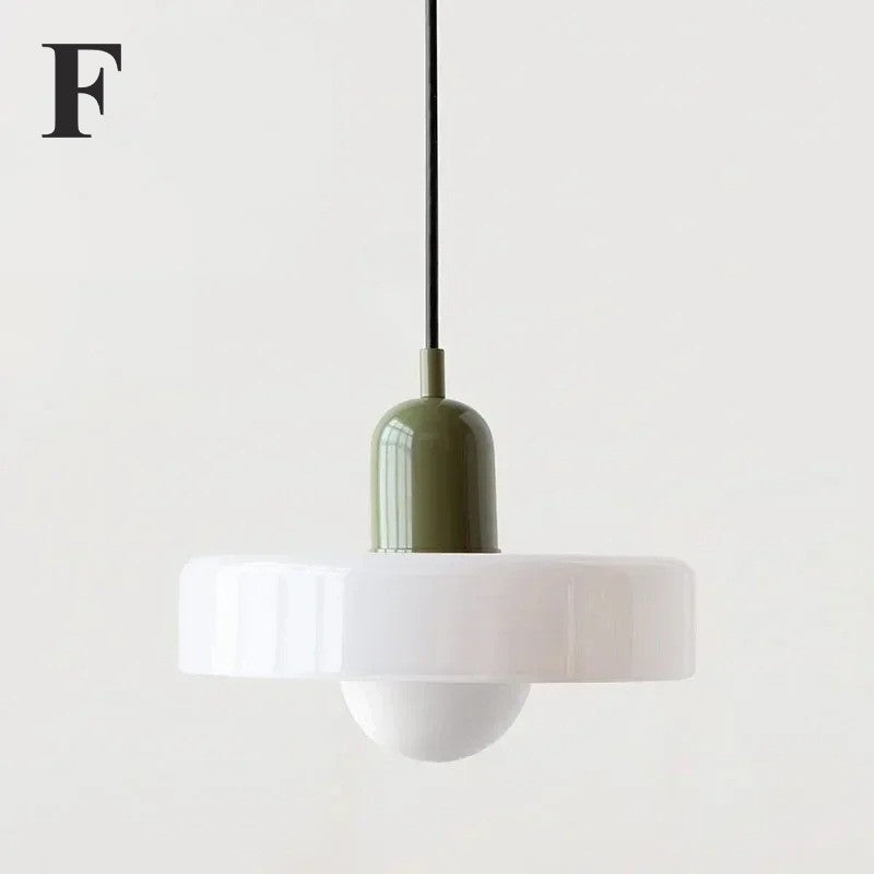 Suspension rétro verre teinté | Style vintage