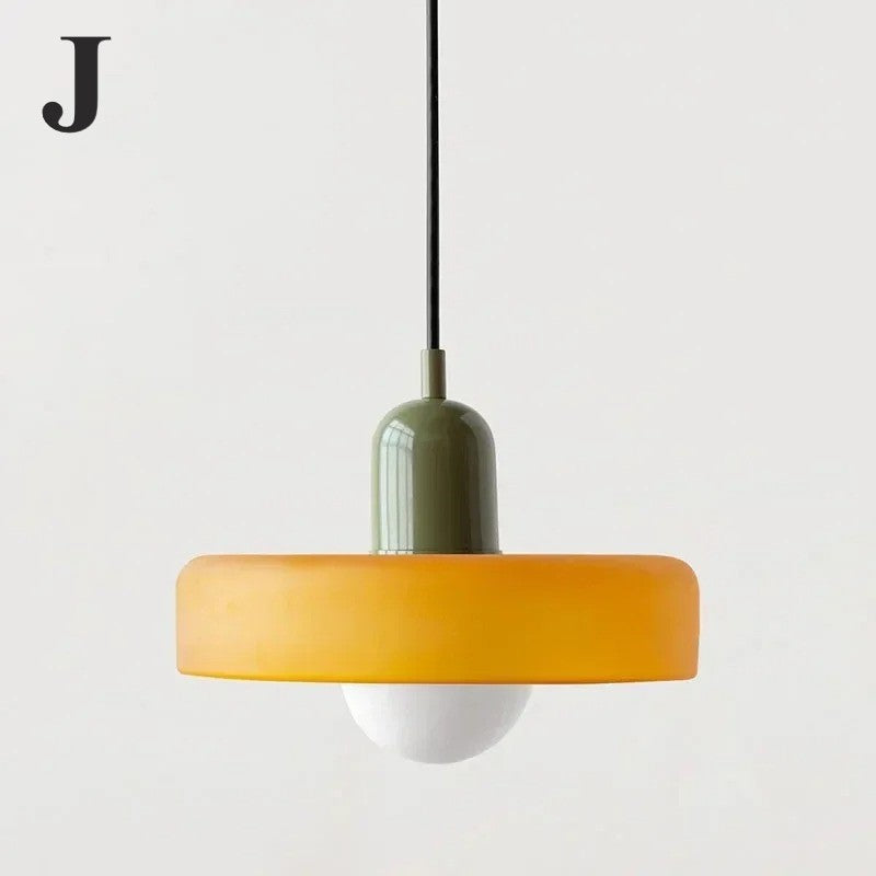 Suspension rétro verre teinté | Style vintage