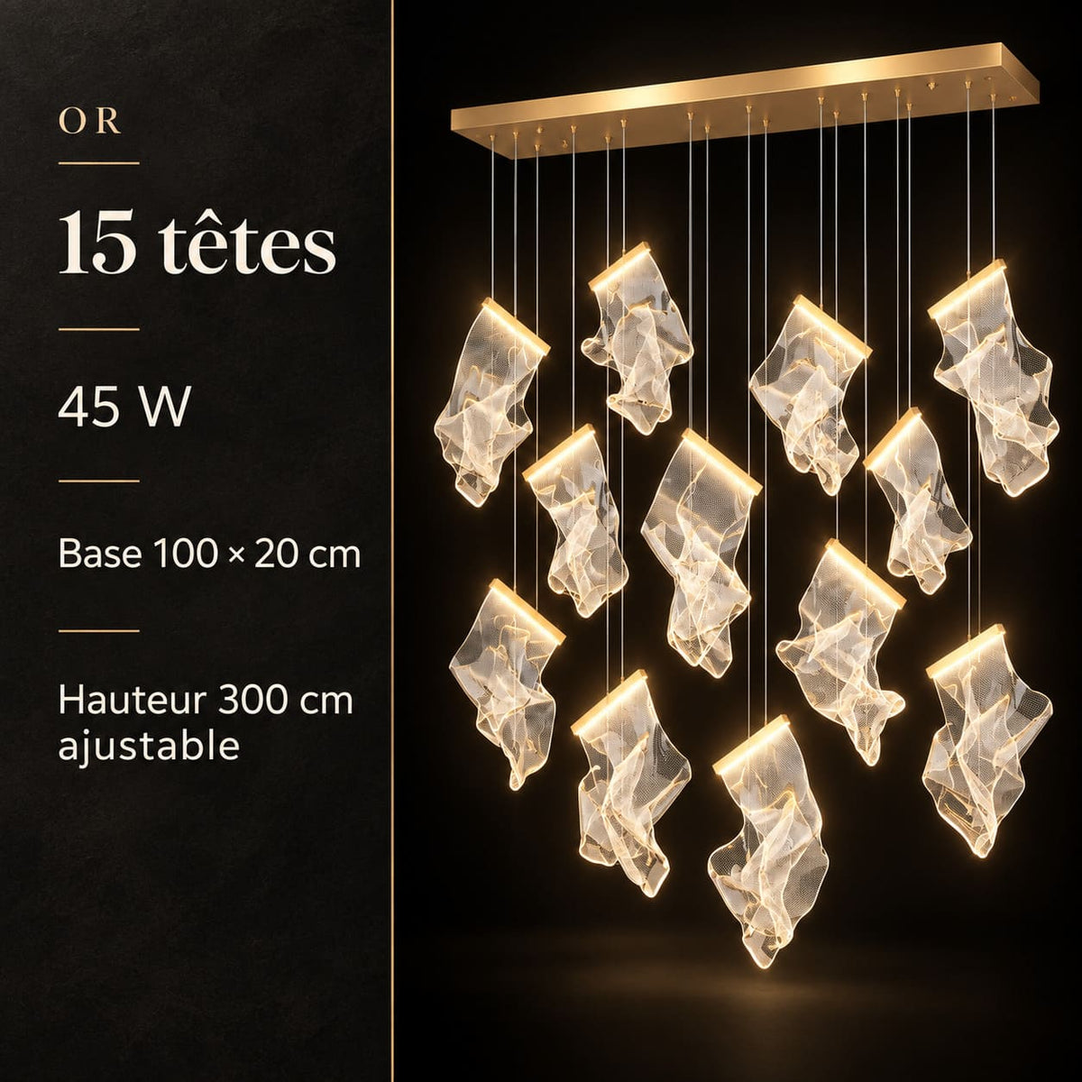 Lustre de luxe au design moderne - LED