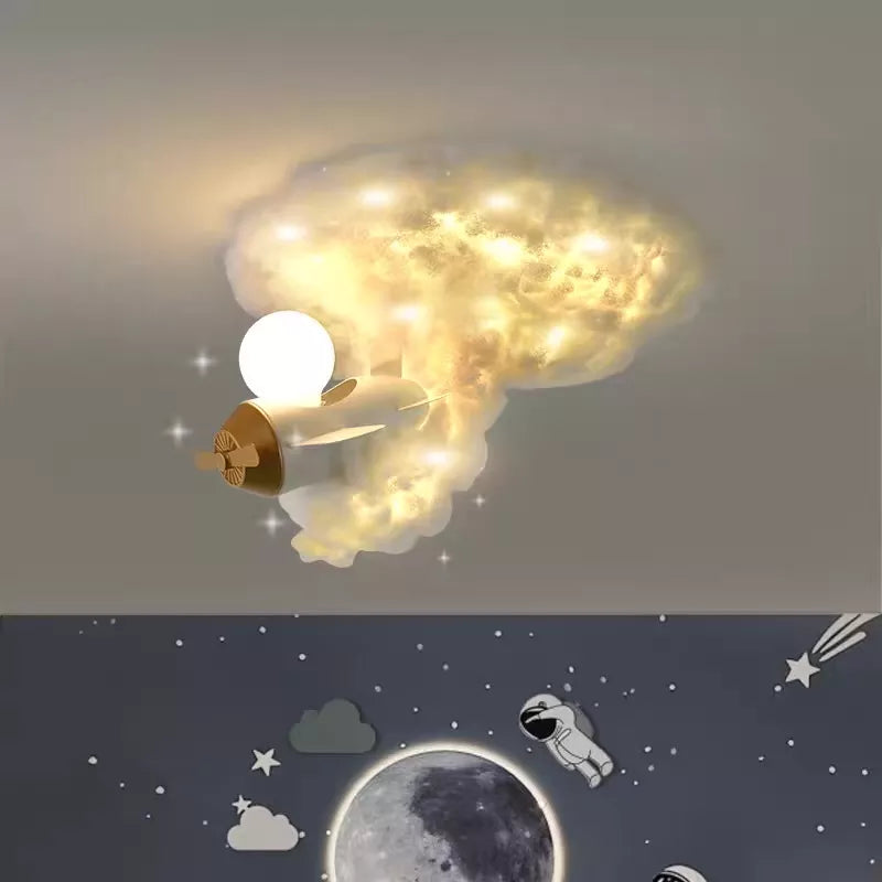 Lustre enfant avion ou fusée