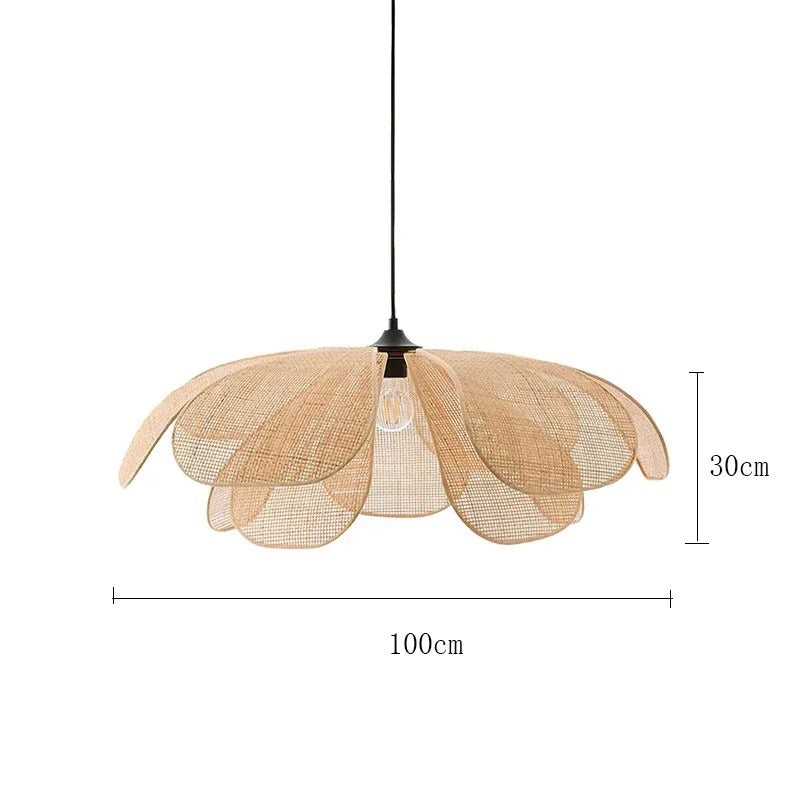 Suspension aérienne rotin | Style floral bohème