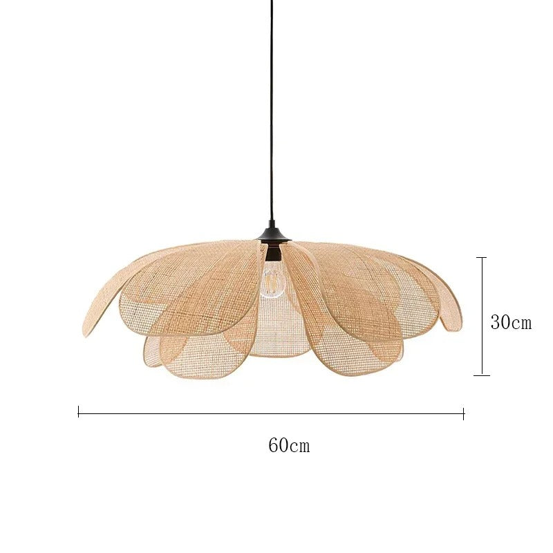 Suspension aérienne rotin | Style floral bohème