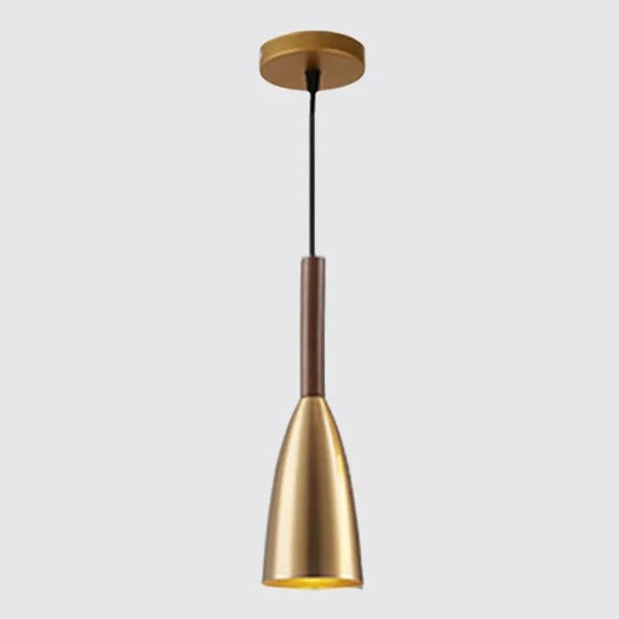 Suspension couleur aux choix en bois et aluminium au design nordique moderne en forme de bouteille