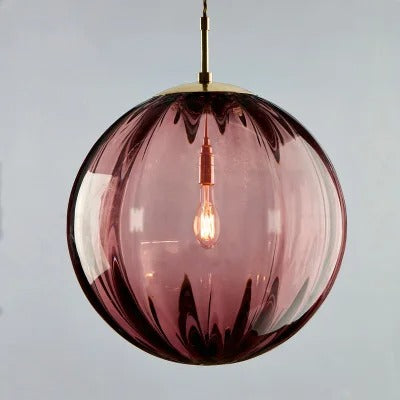 Suspension en forme de boule en verre