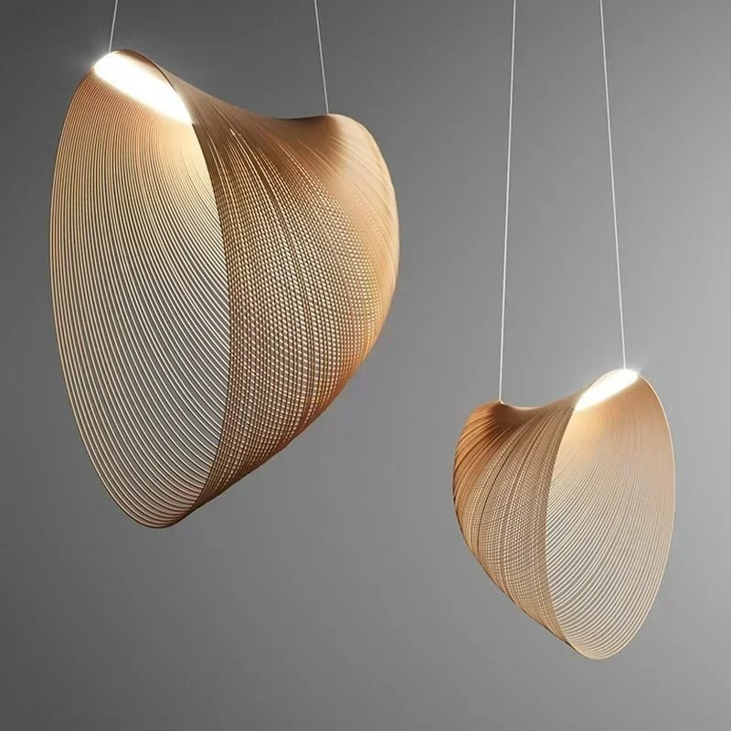 Suspension bois design | Style wabi sabi