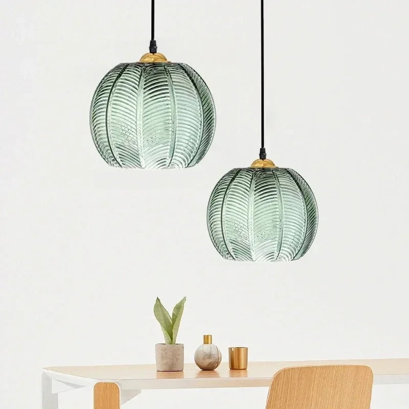Suspension verre soufflé coloré | Style vintage
