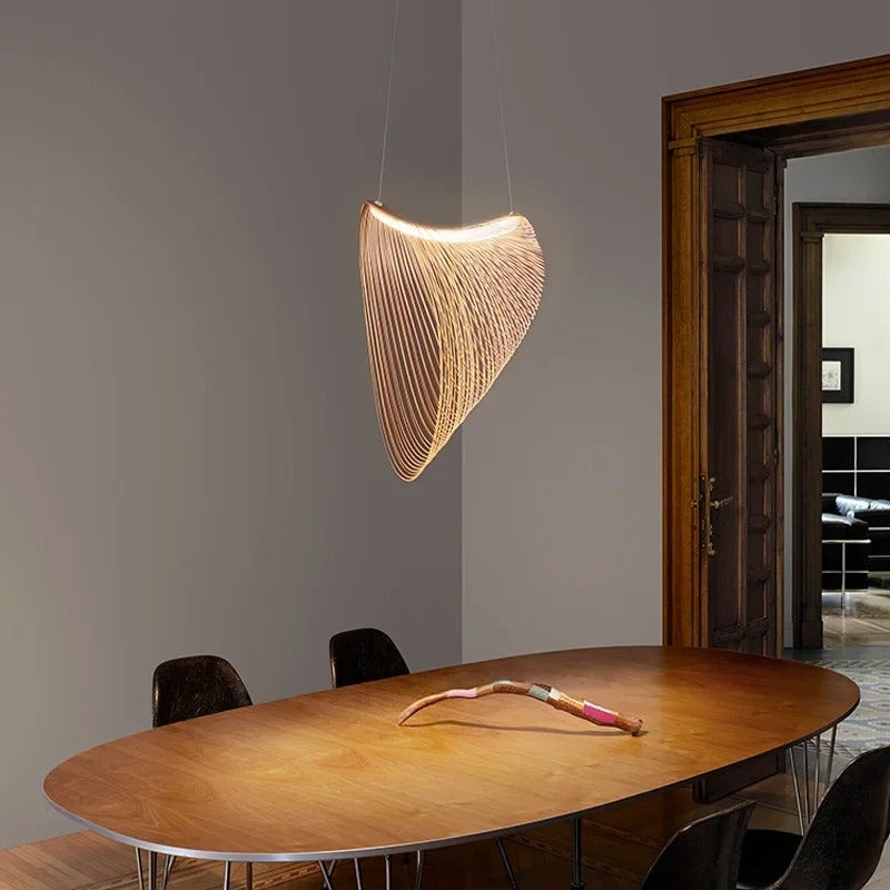 Suspension bois design | Style wabi sabi