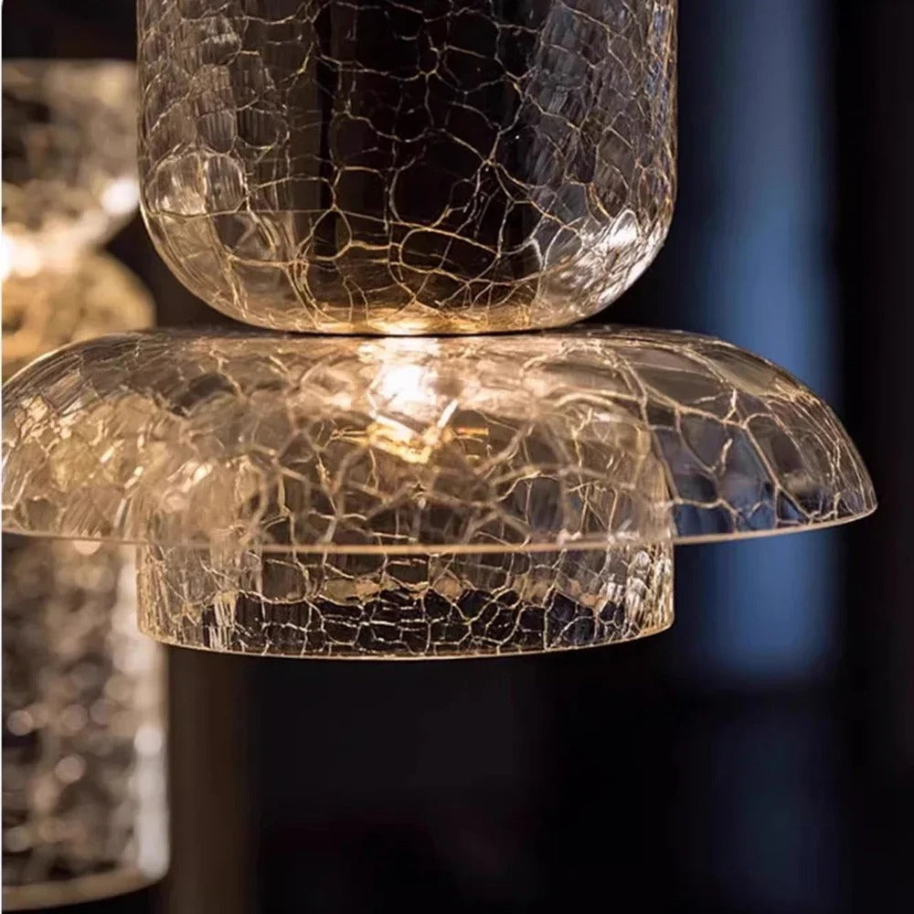 Suspension verre craquelé | Style moderne élégant