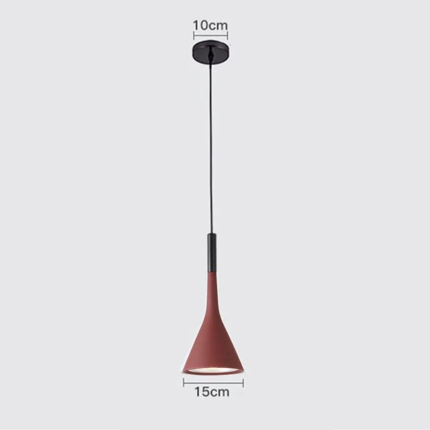 Suspension couleur aux choix en bois et aluminium au design nordique moderne en forme de bouteille