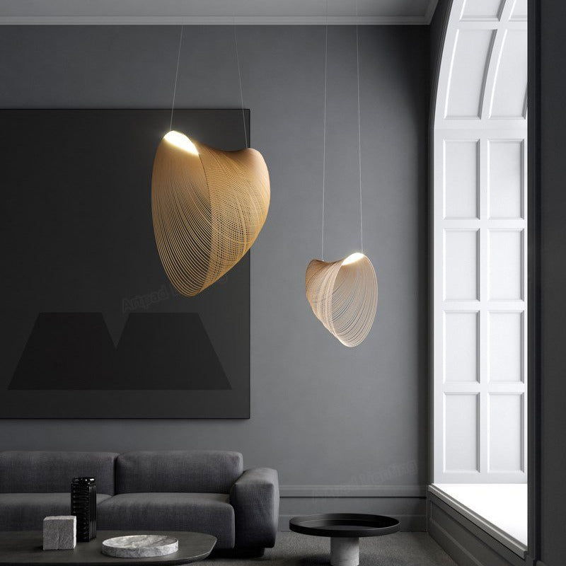 Suspension bois design | Style wabi sabi