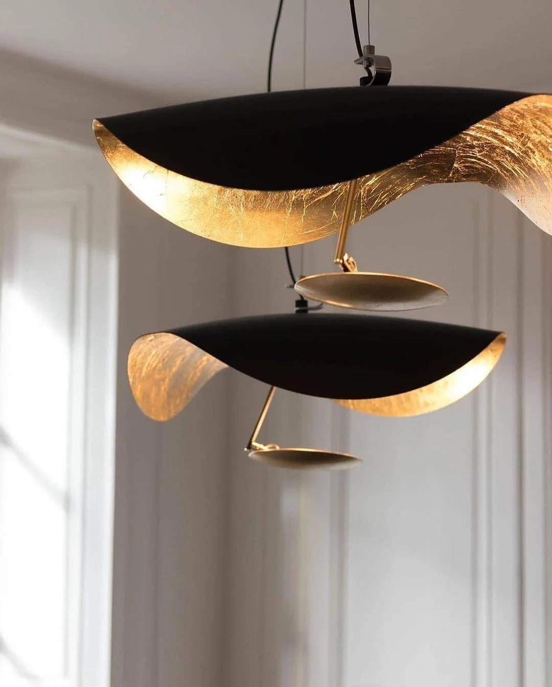 Suspension élégante noir & Or | Style contemporain