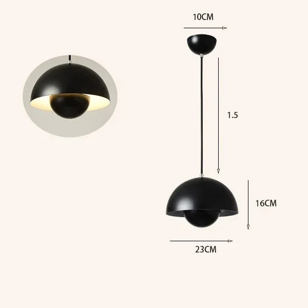 Suspension artistique au design coloré