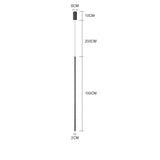 Suspension tube métal noir LED