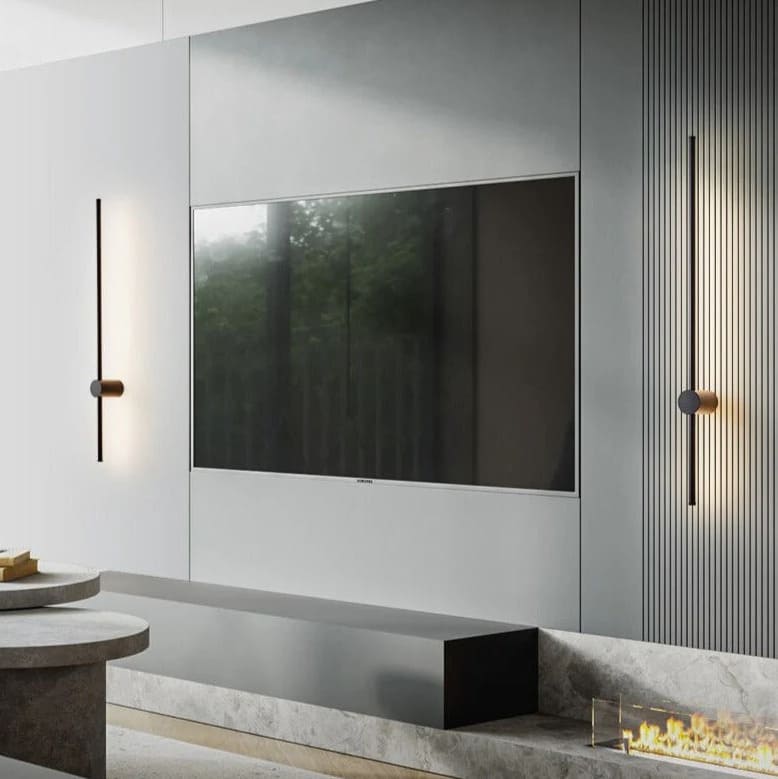 Applique murale à LED Dimmable| Tube noir métallique