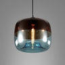 Suspension colorée en verre teinté fumé style rétro vintage