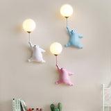 Applique murale ours polaire et boule blanche