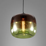 Suspension colorée en verre teinté fumé style rétro vintage