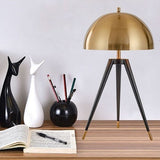 Lampadaire style champignon doré