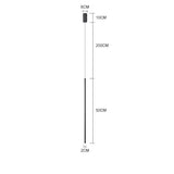 Suspension tube métal noir LED