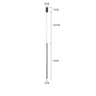 Suspension tube métal noir LED