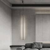 Suspension tube métal noir LED