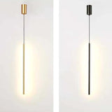 Suspension tube métal noir LED