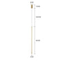 Suspension tube métal noir LED