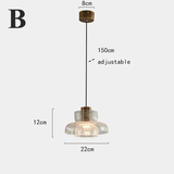 Suspension verre craquelé | Style moderne élégant