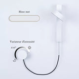 Lampe de chevet murale en aluminium brossé au design moderne avec variateur d’intensité
