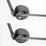 Applique mural rotative à 300° en aluminium en forme de tube noir à LED