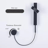 Lampe de chevet murale en aluminium brossé au design moderne avec variateur d’intensité
