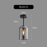 Plafonnier en verre teinté fumé au design moderne
