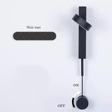 Lampe de chevet murale en aluminium brossé au design moderne avec variateur d’intensité