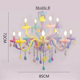 Lustre chandelier chambre enfant- arc en ciel multicolore