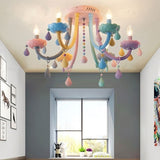 Lustre chandelier chambre enfant- arc en ciel multicolore