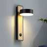 Lampe de chevet murale en bois avec interrupteur et tête rotative