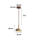 Suspension élégante pierre naturelle | Style wabi sabi