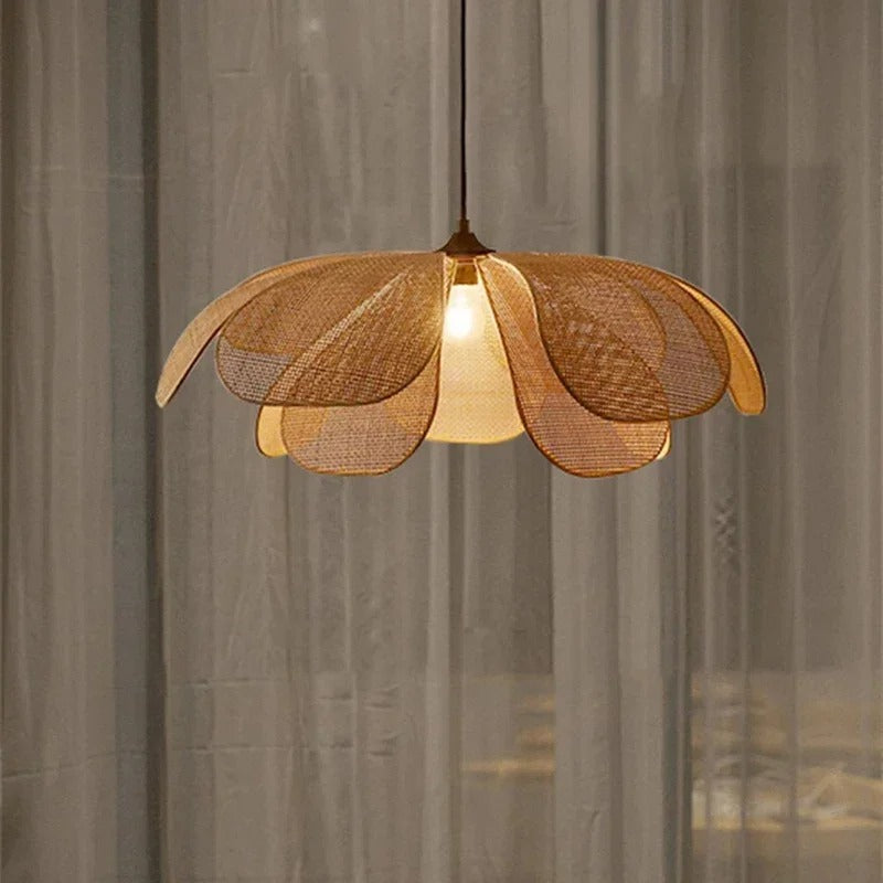 Suspension aérienne rotin | Style floral bohème