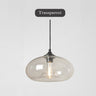 Suspension en verre teinté ovale