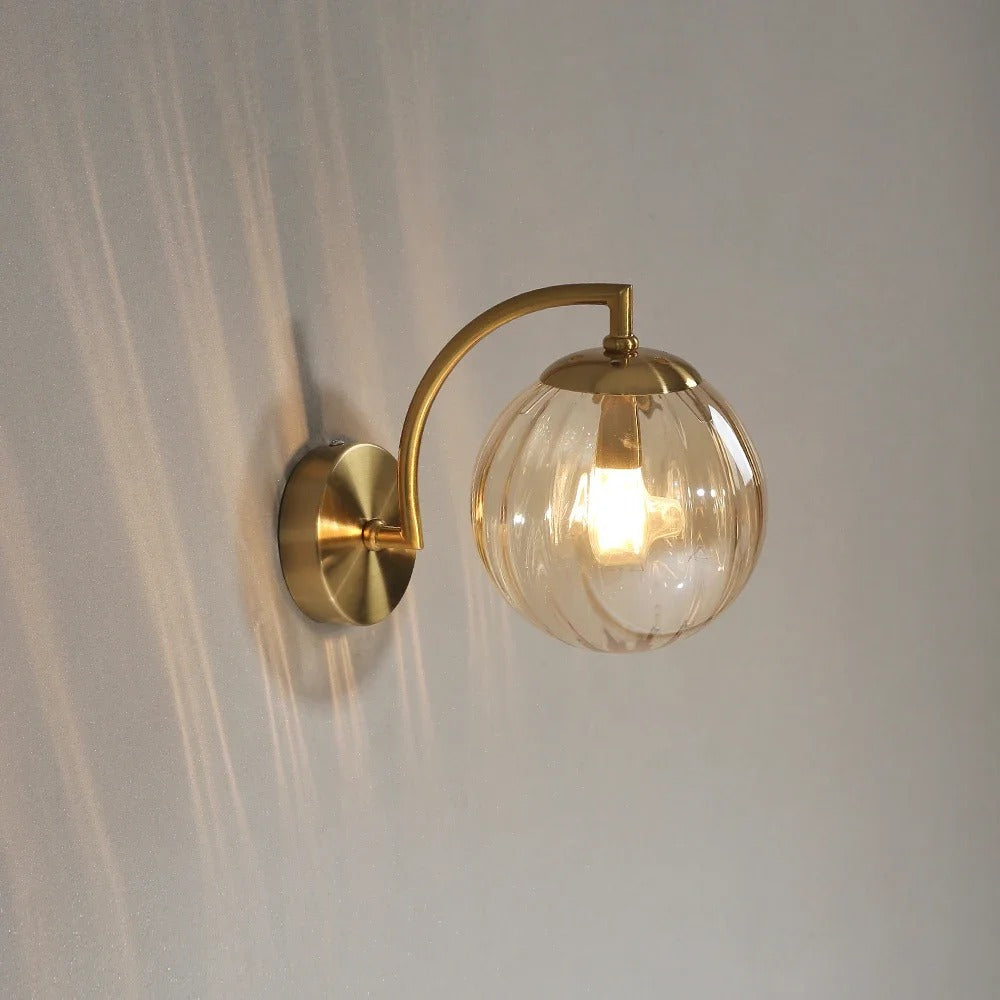 Applique murale verre teinté | Style vintage