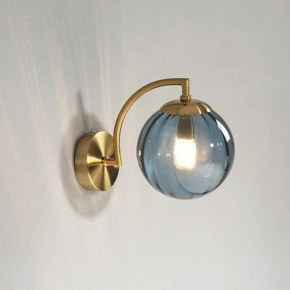 Applique murale verre teinté | Style vintage