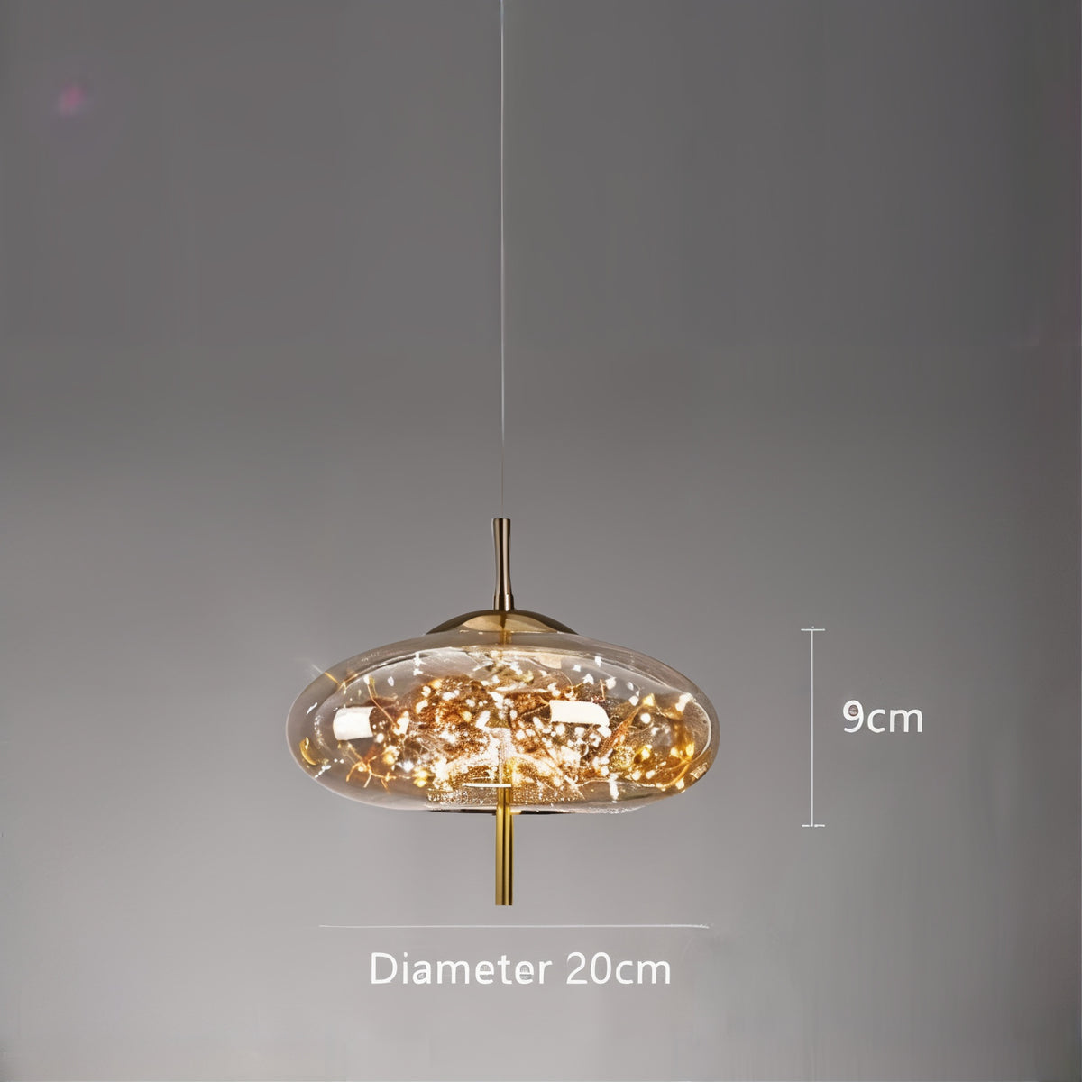 Suspension verre soufflé | Style contemporain féerique