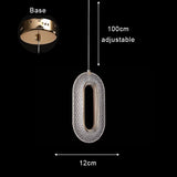 Suspension cercle doré et verre ondulé