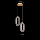 Suspension cercle doré et verre ondulé