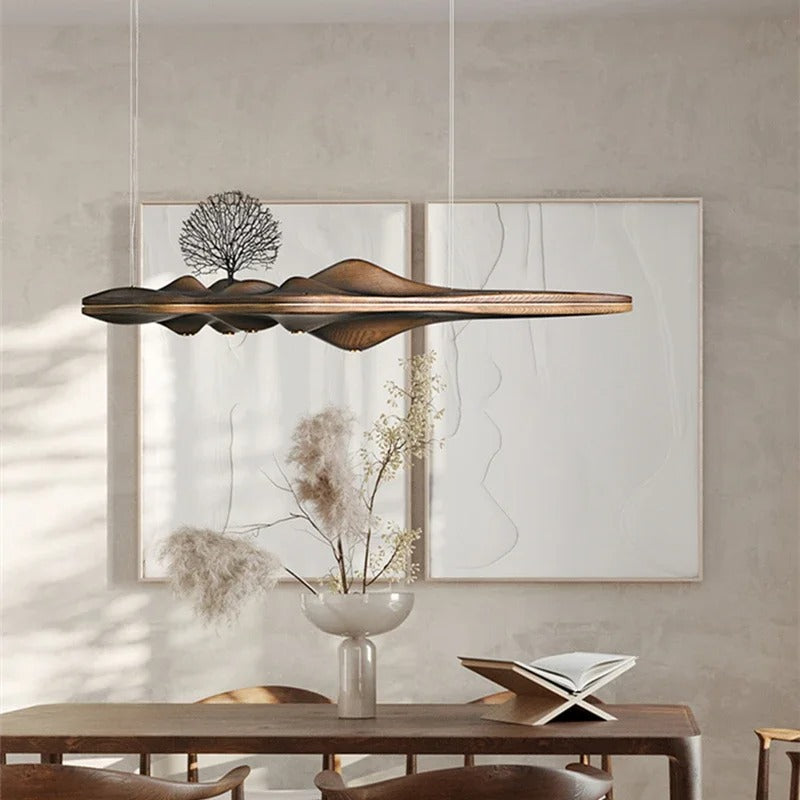 Lustre artistique | Bois véritable