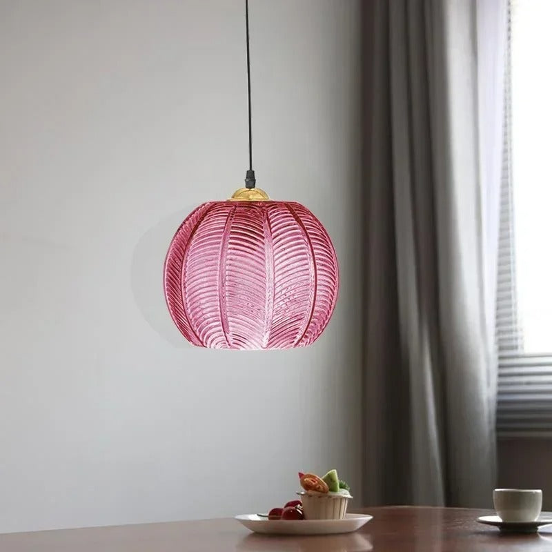 Suspension verre soufflé coloré | Style vintage
